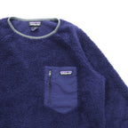 Patagonia ロスガトス クルー Los Gatos Crew ボア フリースジャケット M ネイビー プルオーバー 胸ポケット 25895