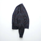 90s ITALY Vintage Knitwear アーガイル柄 ニット カーディガン M ネイビー FLORENCE TRICOT 90年代 イタリア製