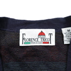 90s ITALY Vintage Knitwear アーガイル柄 ニット カーディガン M ネイビー FLORENCE TRICOT 90年代 イタリア製