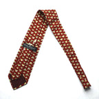 Salvatore Ferragamo ネクタイ レッド シルク 総柄 イノシシ 猪 イタリア製