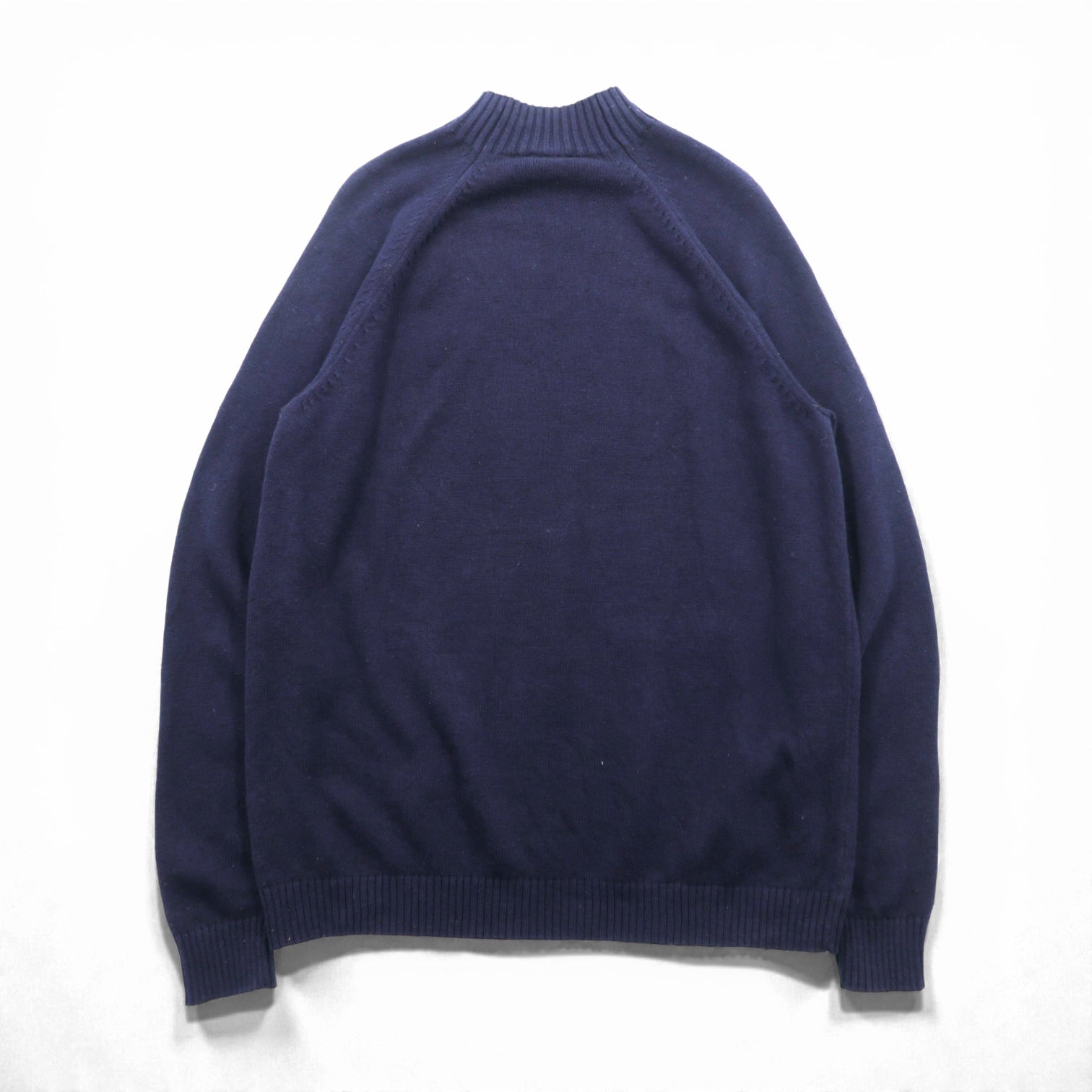 LACOSTE ショルダージップ ハイネック ニット セーター XL ネイビー フランスデザイン