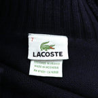 LACOSTE ショルダージップ ハイネック ニット セーター XL ネイビー フランスデザイン