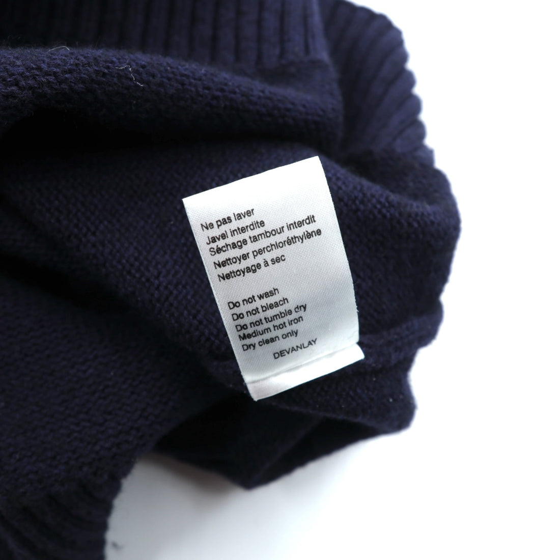 LACOSTE ショルダージップ ハイネック ニット セーター XL ネイビー フランスデザイン