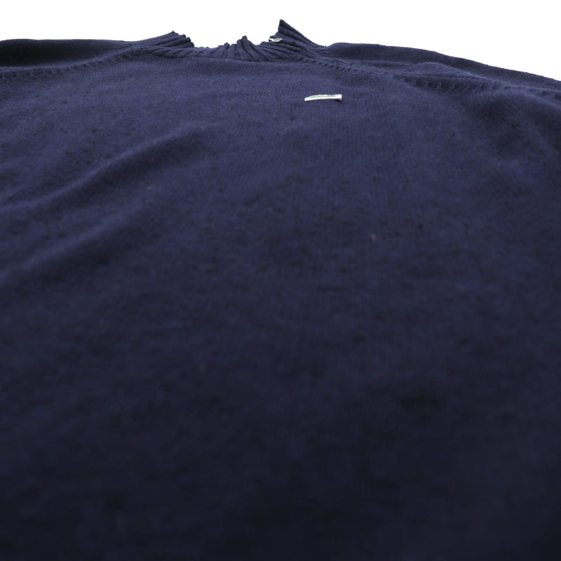 LACOSTE ショルダージップ ハイネック ニット セーター XL ネイビー フランスデザイン