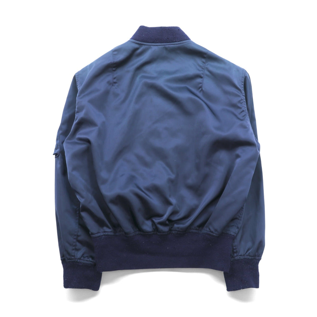 Vintage 80s MA-1 Bomber Jacket Flight M Navy Nylon Bar TALON