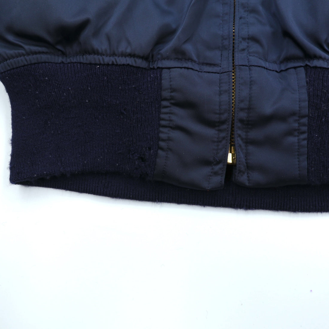 Vintage 80s MA-1 Bomber Jacket Flight M Navy Nylon Bar TALON