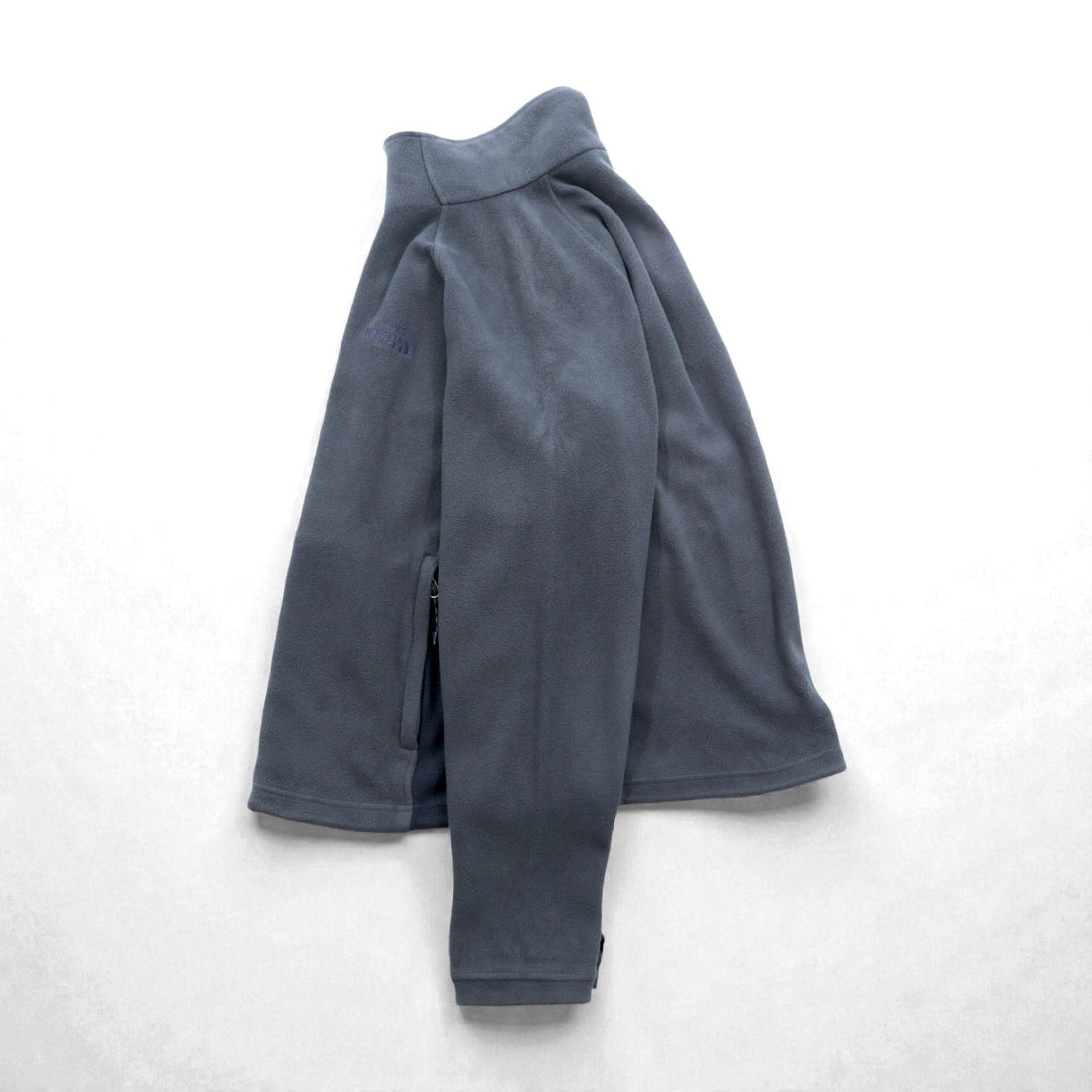 THE NORTH FACE スタンドカラー フルジップ フリースジャケット M ドローコード グレー