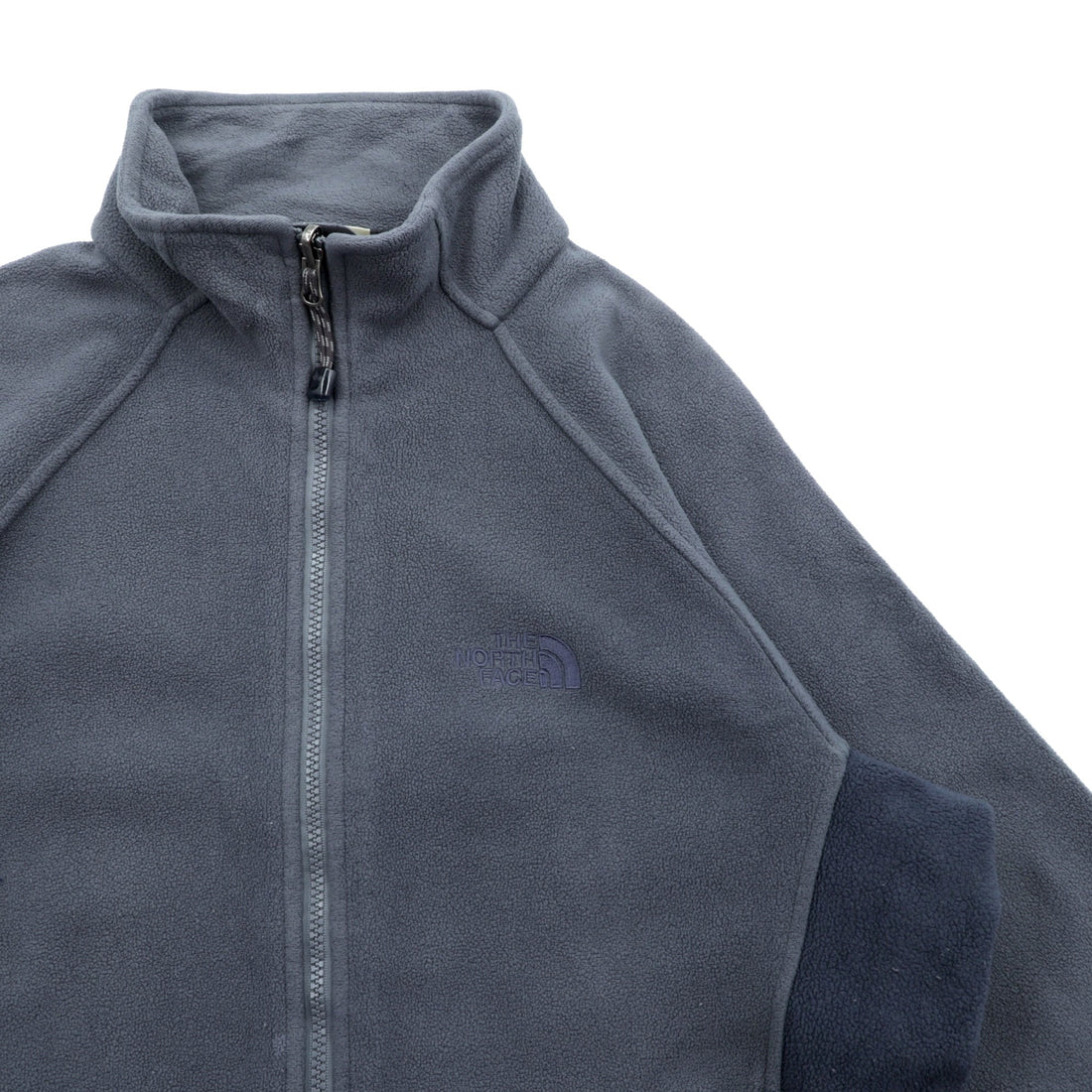 THE NORTH FACE スタンドカラー フルジップ フリースジャケット M ドローコード グレー