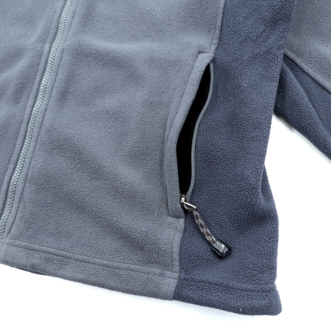 THE NORTH FACE スタンドカラー フルジップ フリースジャケット M ドローコード グレー