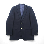 Sears 70s Made in USA 2B Tailored Jacket, Leather, Size M, Navy, Gold Buttons, Navy Blazer, PERMA-PREST CLASSIC COLLECTION