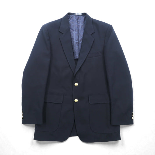 Sears 70年代 USA製 2B テーラードジャケット ブレザー M ネイビー 金ボタン 紺ブレ PERMA-PREST CLASSIC COLLECTION