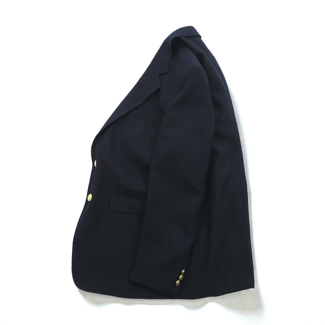 Sears 70s Made in USA 2B Tailored Jacket, Leather, Size M, Navy, Gold Buttons, Navy Blazer, PERMA-PREST CLASSIC COLLECTION