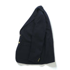 Sears 70s Made in USA 2B Tailored Jacket, Leather, Size M, Navy, Gold Buttons, Navy Blazer, PERMA-PREST CLASSIC COLLECTION