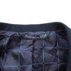 Sears 70s Made in USA 2B Tailored Jacket, Leather, Size M, Navy, Gold Buttons, Navy Blazer, PERMA-PREST CLASSIC COLLECTION