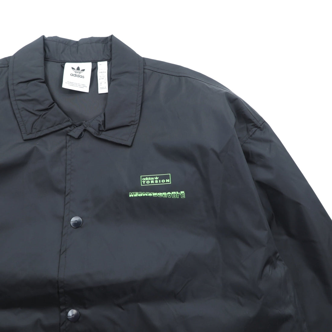adidas originals コーチジャケット XL ブラック ドローコード ナイロン Torison CoachナイロンジャケットJacket Retro GD6012