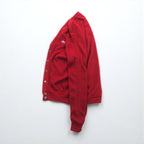 LACOSTE 70年代 ヴィンテージ Vネック ニット カーディガン L レッド アクリル 糸巻タグ