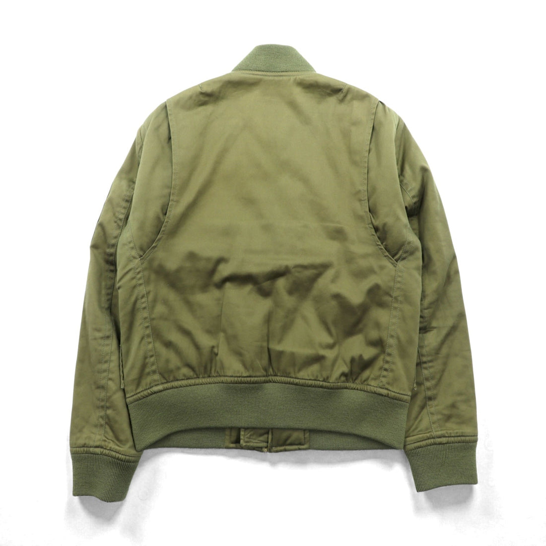 RALPH LAUREN 00s L-2A Flight Jacket, Size M, Khaki Embroidery, Epaulettes, Quilted Liner, POLO JEANS COMPANY