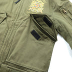 RALPH LAUREN 00年代 L-2A フライトジャケット M カーキ 刺繍 エポレット キルティングライナー POLO JEANS COMPANY