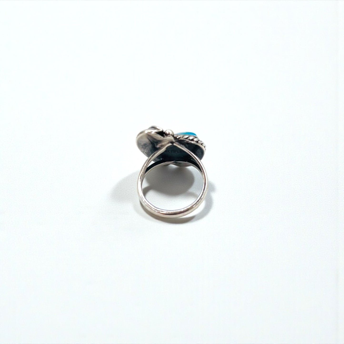 Vintage Indian Jewelry Sterling Silver Ring ターコイズ フェザー リング 指輪 10号 シルバー STERLING 刻印 インディアンジュエリー