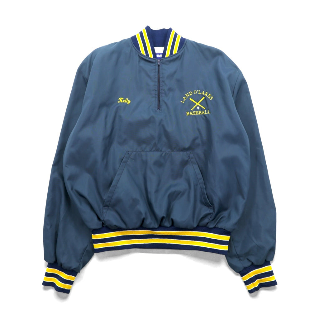 Holloway 90年代 USA製 ハーフジップ プルオーバー ナイロンジャケット XL カンガルーポケット リブライン