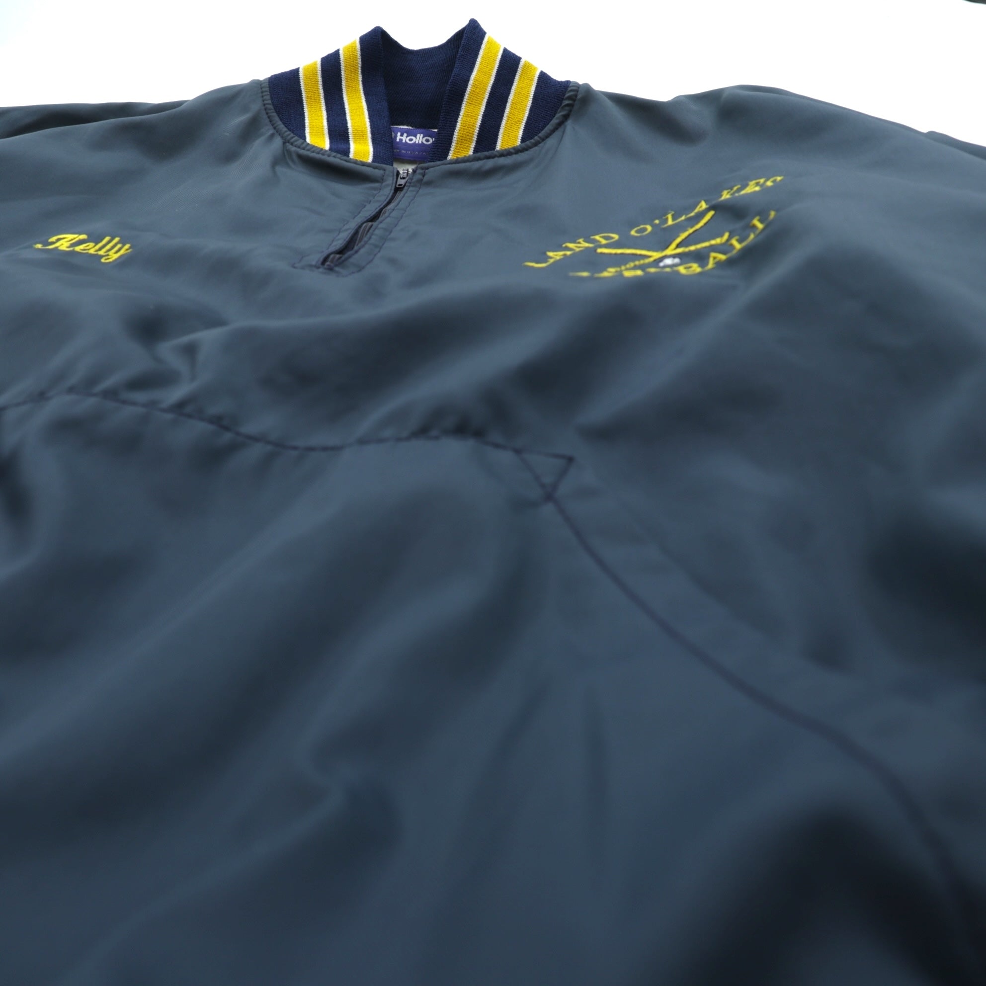 Holloway 90年代 USA製 ハーフジップ プルオーバー ナイロンジャケット XL カンガルーポケット リブライン