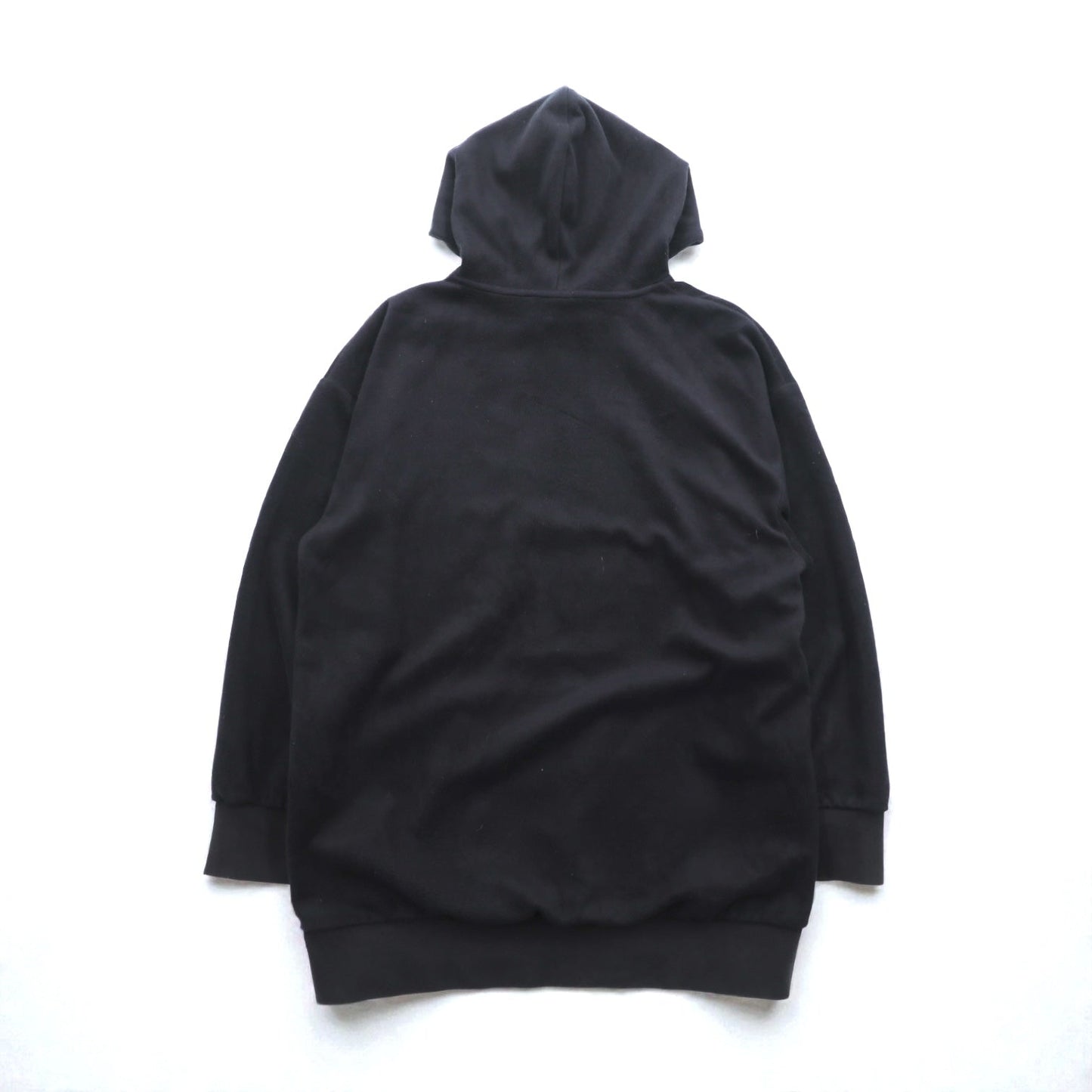 adidas originals ベロア プルオーバー パーカー XL ブラック  ビッグトレフォイル ロゴ ADICOLOR VELOUR HOODIE IN OVERSIZED FIT CY3549