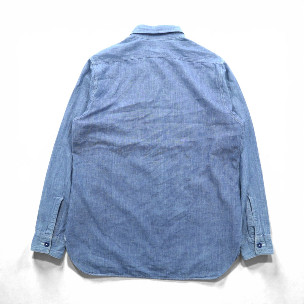BUZZ RICKSON'S 日本製 シャンブレー シャツ ワークシャツ M インディゴ コットン 胸ポケット