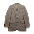 Harris Tweed 90s Made in USA Leather 2B Tailored Jacket, XL, Wool, Covered Buttons, Lord & Taylor