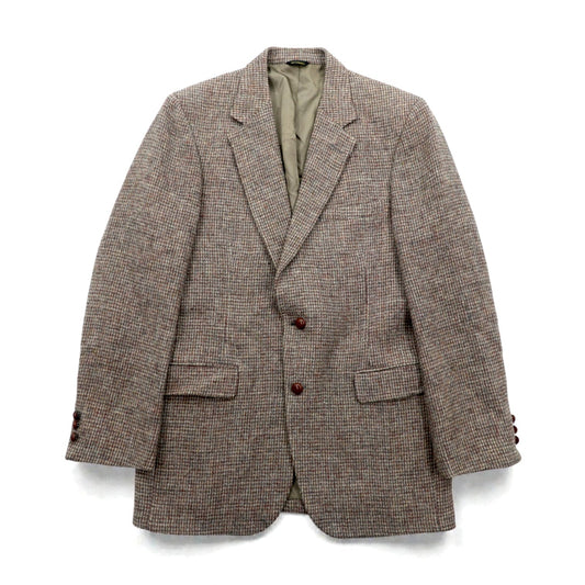 Harris Tweed 90年代 USA製 ツイード ブレザー 2B テーラードジャケット XL ウール くるみボタン Lord & TAYLOR