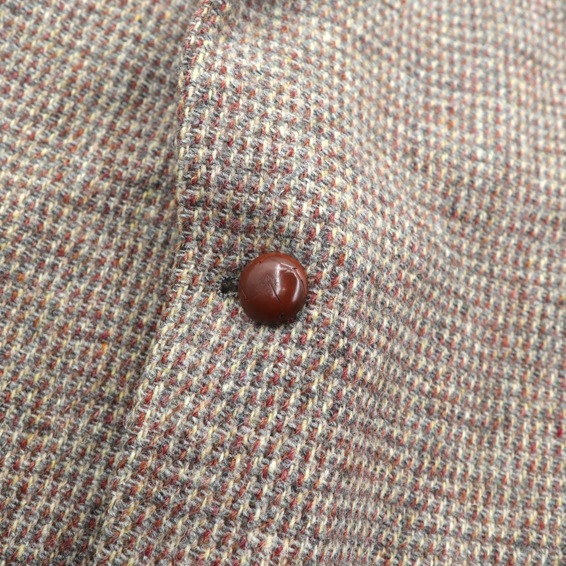 カナダ製 クルミ釦90s Harris Tweed 2B テーラード ジャケット ハリス