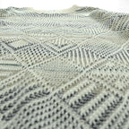 BILL BLASS 米国製 ジャガード ニット セーター L コットン 総柄 USA製