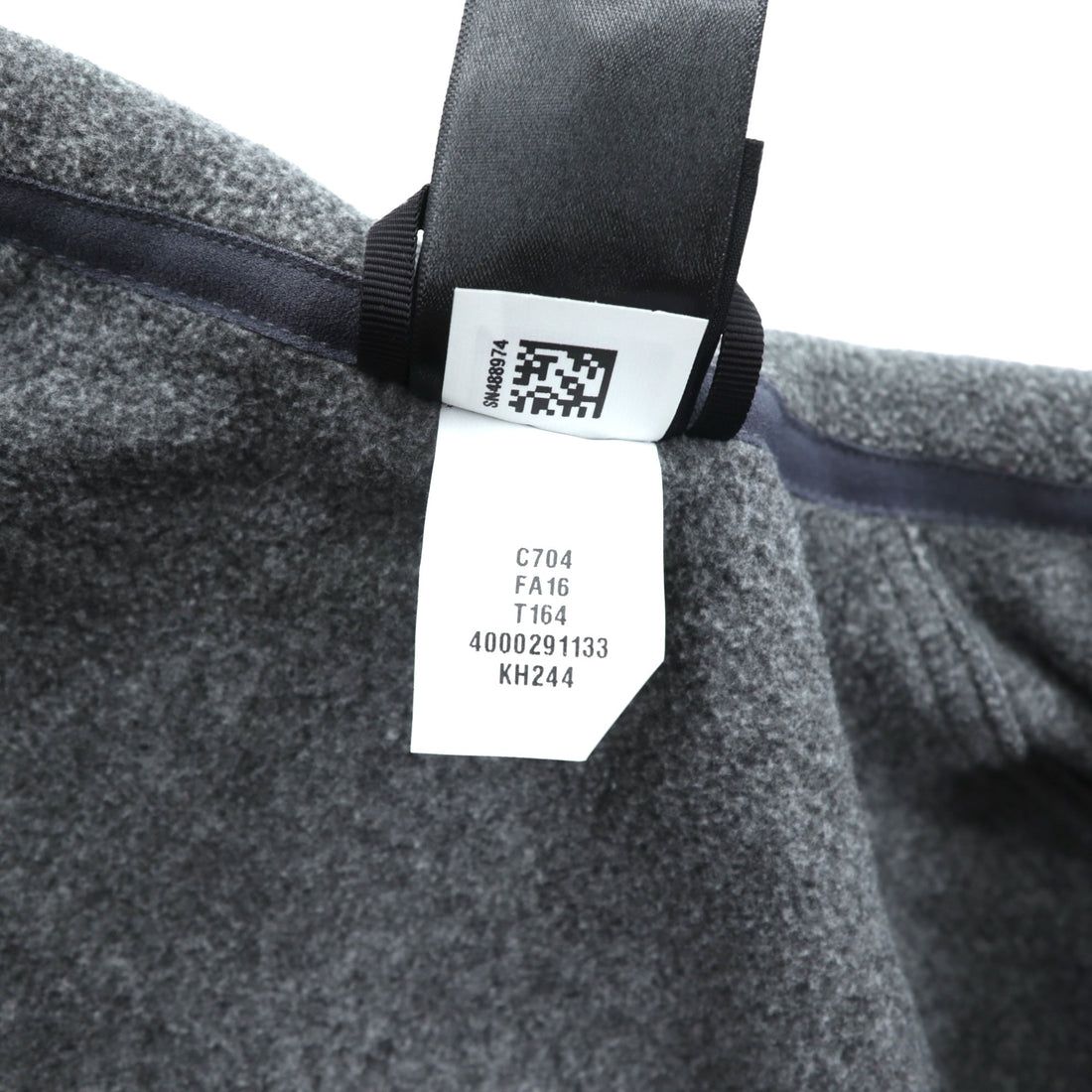 THE NORTH FACE Full Zip Fleece Jacket XL Gray Drawcord Stand Collar C704