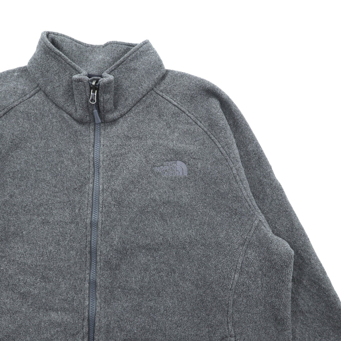 THE NORTH FACE Full Zip Fleece Jacket XL Gray Drawcord Stand Collar C704
