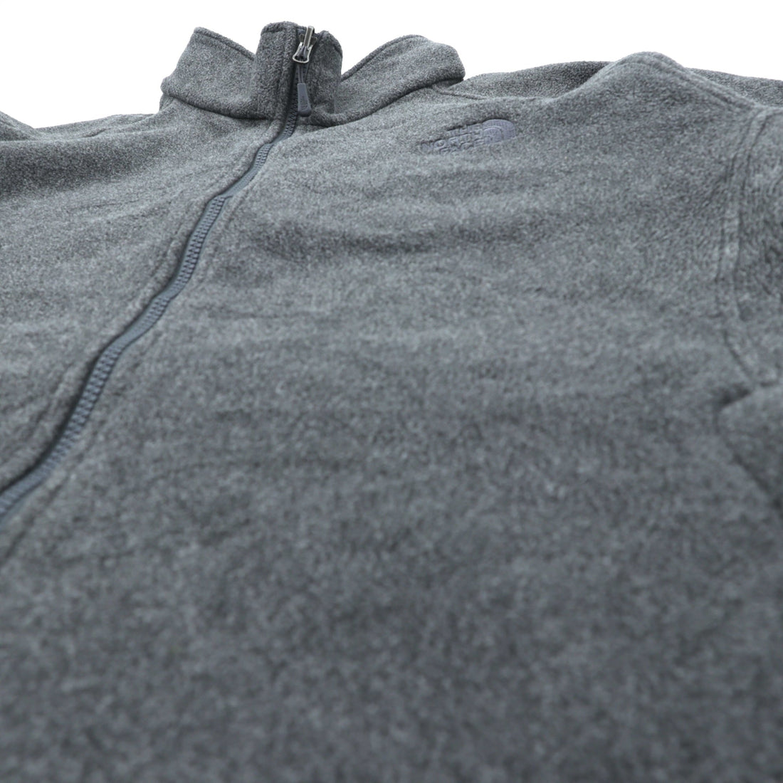 THE NORTH FACE Full Zip Fleece Jacket XL Gray Drawcord Stand Collar C704