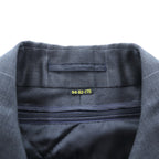 SANYO COAT 日本製 バルマカンコート ステンカラーコート L ネイビー チェック キルティングライナー 着脱式 モヘア混 比翼