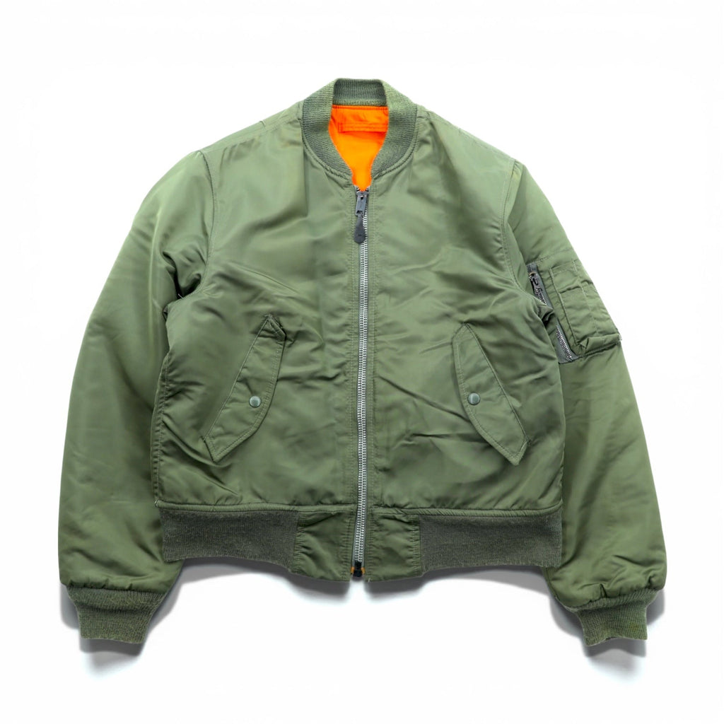 SPIEWAK 80年代 USA製 MA-1 フライトジャケット L カーキ リバーシブル GOLDEN FLEECE 1018-695-1621 SCOVILジップ