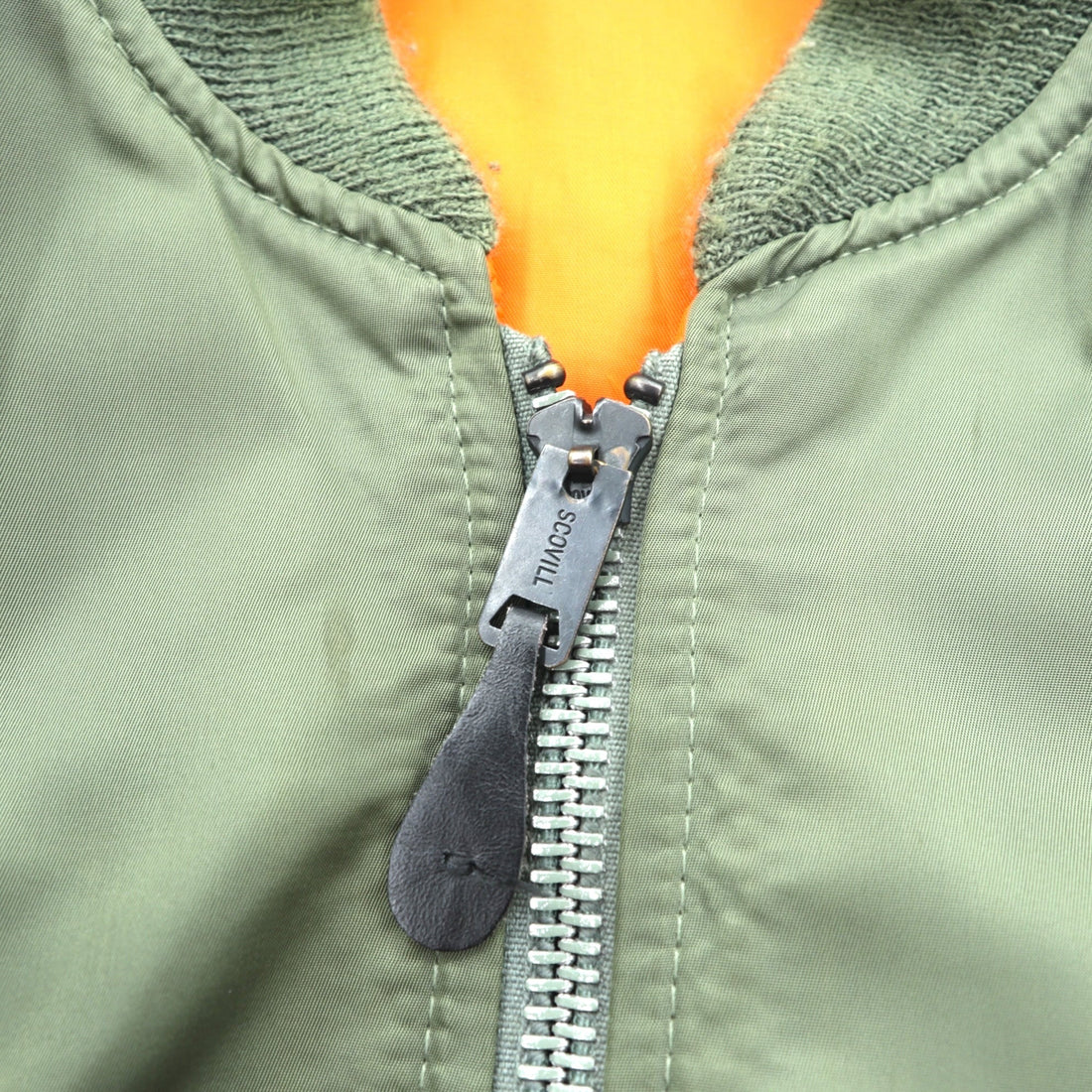 SPIEWAK 80s Made in USA MA-1 Flight Jacket, Large, Khaki, Reversible, Golden Fleece, 1018-695-1621, SCOVIL Zip