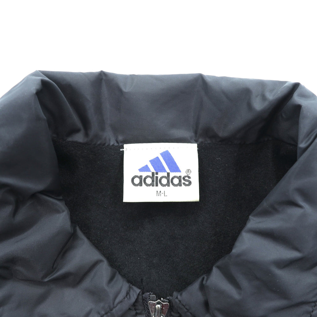 adidas 90年代 デサント社製 ヴィンテージ ジップアップ コーチジャケット L ブラック ナイロン