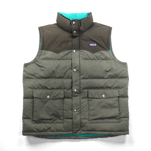 Patagonia スリングショット ダウンベスト Slingshot Down Vest スナップボタン XL ブラウン ウエスタン 27571FA12