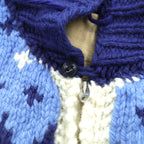60s Vintage Cowichan Hoodie Sweater カウチン ニット セーター S ウール Lightningジップ フード付き ノルディック柄 60年代