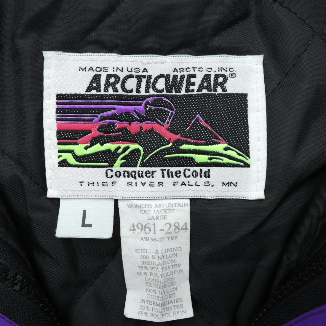 90s USA Vintage Nylon Jacket Waterproof GORE-TEX Padded Thinsulate L Insulated ARCTIC CAT Made in