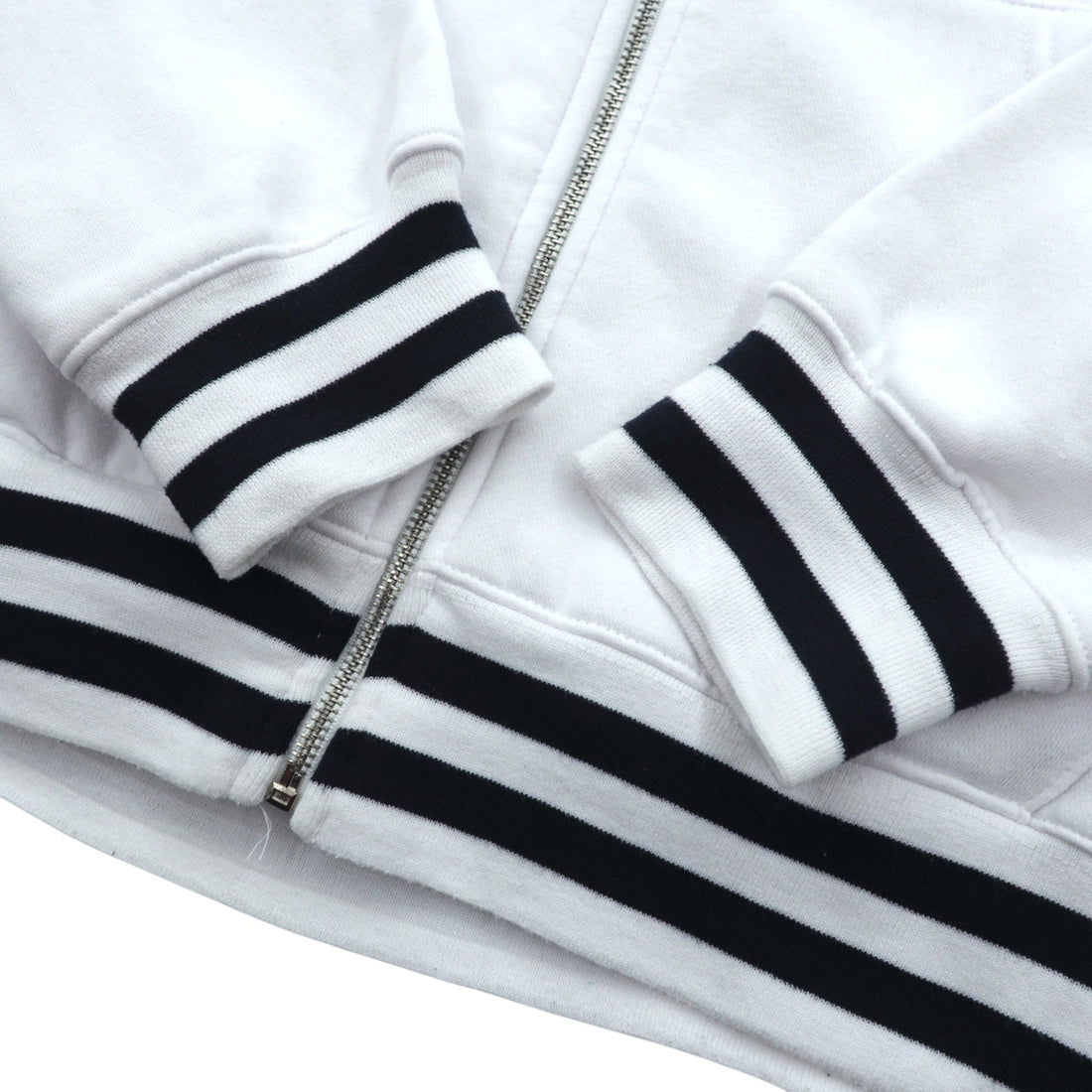 Polo Ralph Lauren 90s Big Pony Embroidery Zip Hoodie XL White Cotton Ribline
