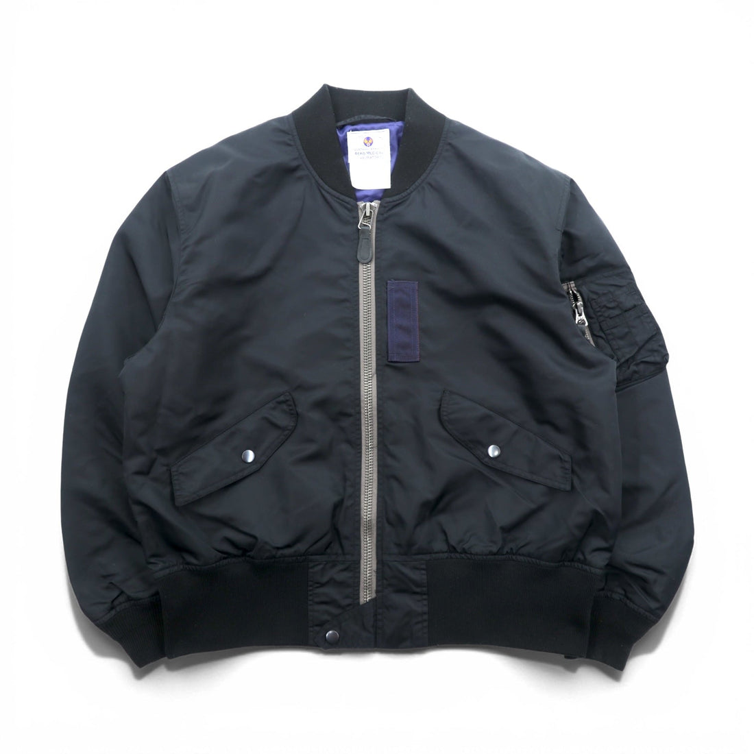 EXPERIMENTAL TEST SAMPLE L-2 Flight Jacket, Medium, Black, AERO MEDICAL LABORATORY BACKERS, Nylon IDEAL ZIP