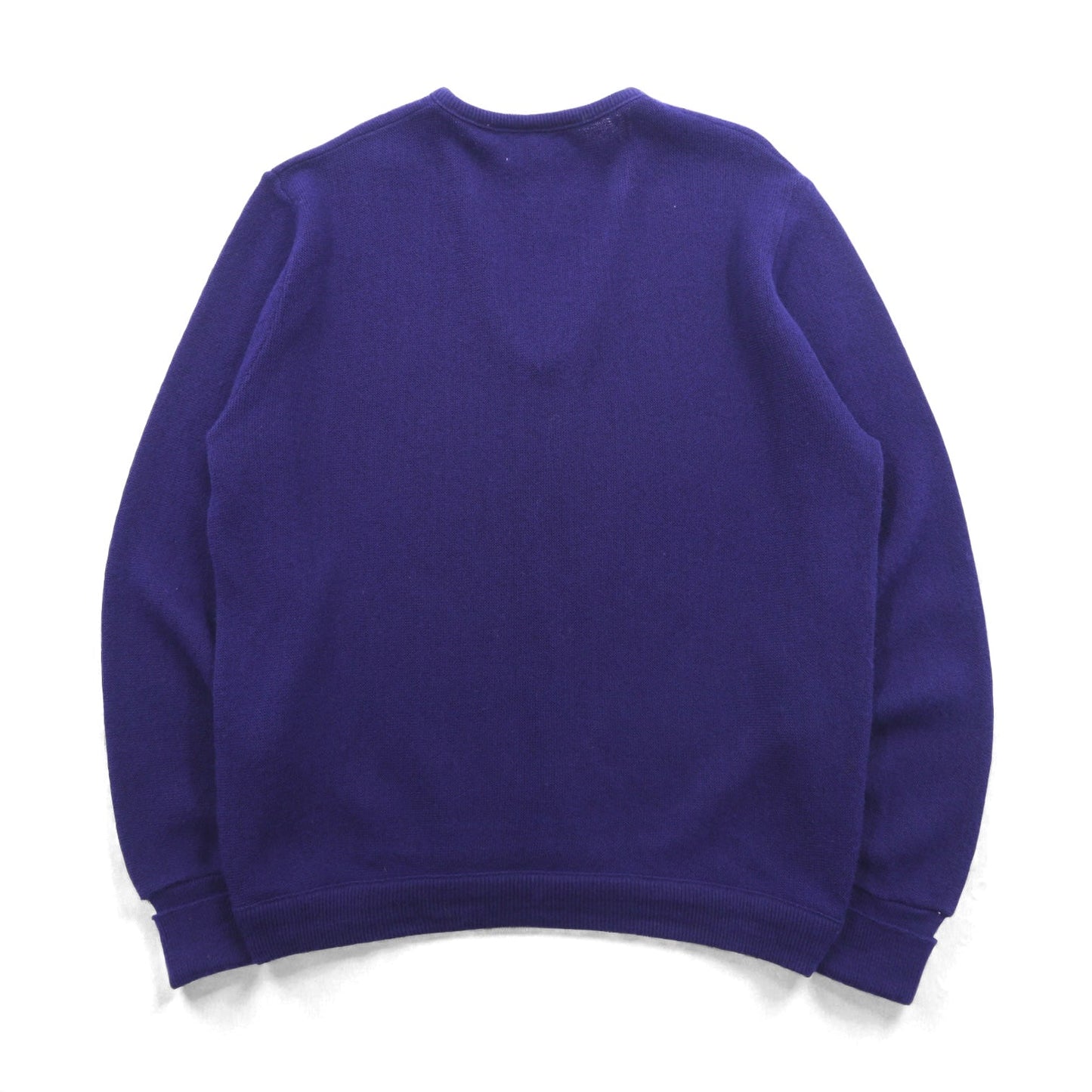 LACOSTE 70年代 ヴィンテージ Vネック ニット セーター S ネイビー アクリル