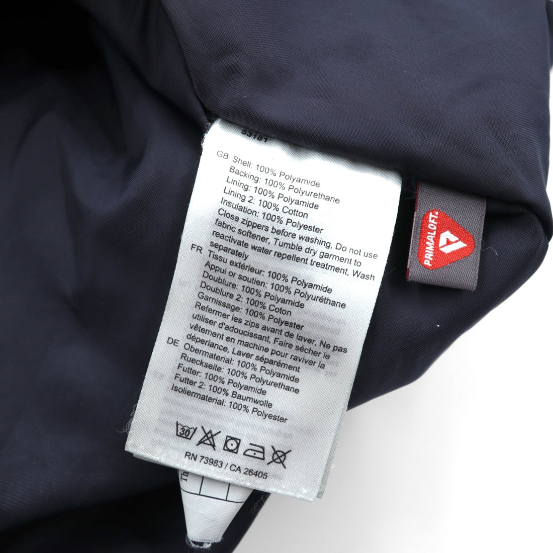HELLY HANSEN Primaloft Padded Mountain Parka, Navy, Waterproof, PRIMA LOFT TECH