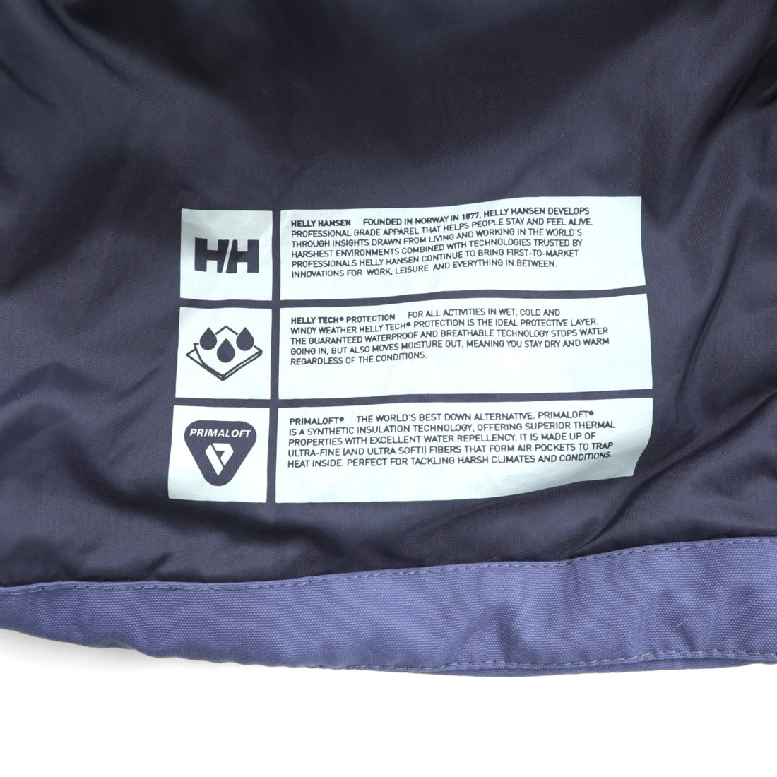 HELLY HANSEN Primaloft Padded Mountain Parka, Navy, Waterproof, PRIMA LOFT TECH