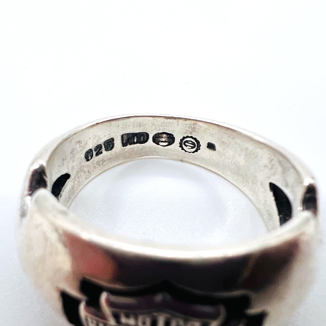 HARLEY DAVIDSON Ring, size 17, Silver 925 with logo