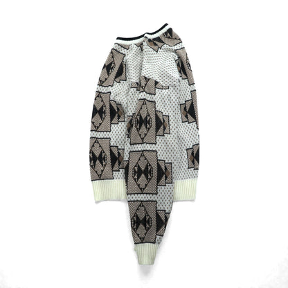 SIR WILLIAM 90年代 ヴィンテージ 総柄 ニット セーター XL アクリル