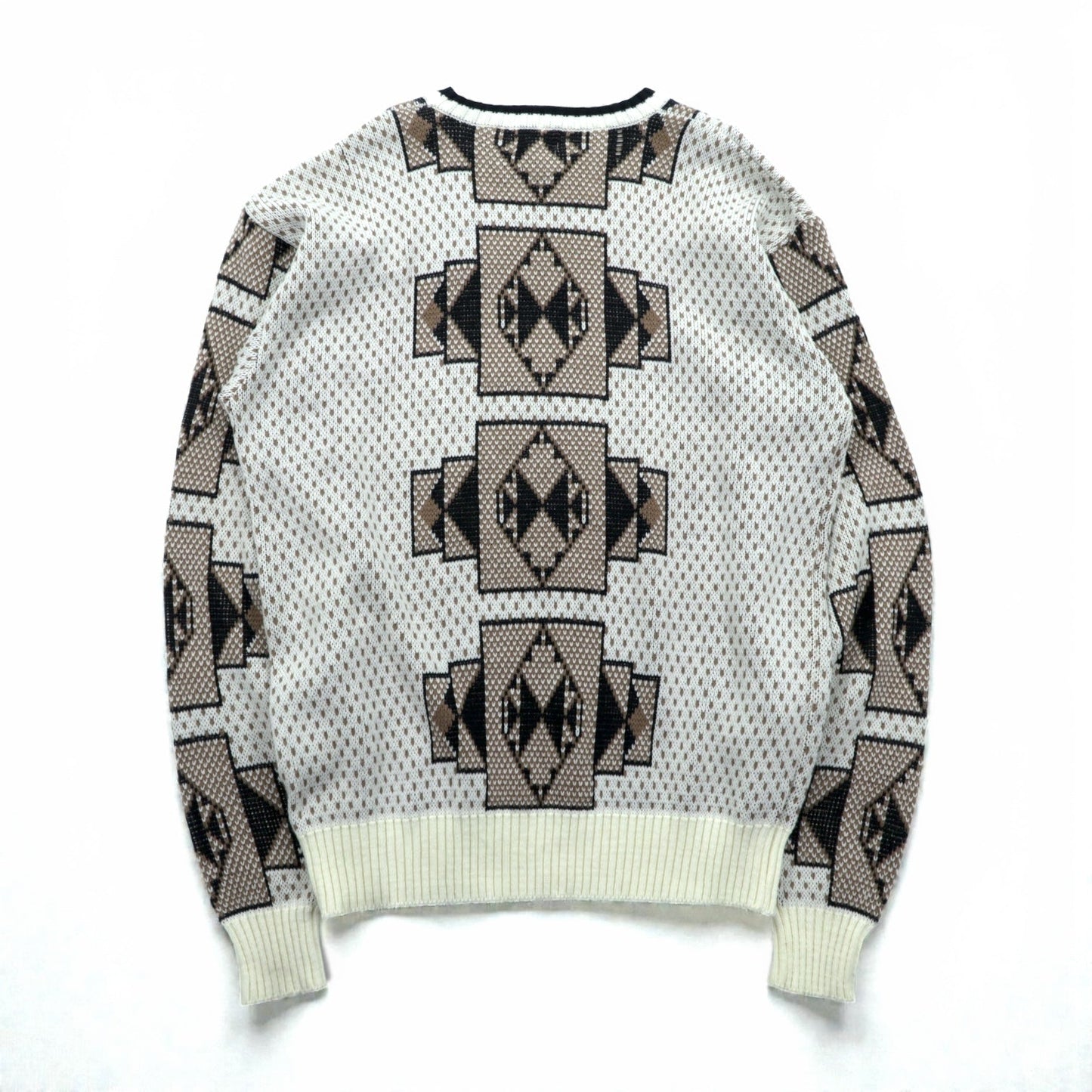 SIR WILLIAM 90年代 ヴィンテージ 総柄 ニット セーター XL アクリル