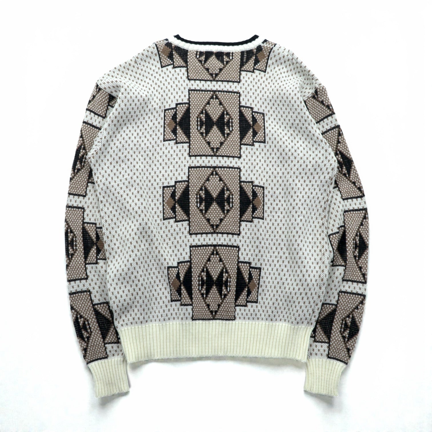 SIR WILLIAM 90年代 ヴィンテージ 総柄 ニット セーター XL アクリル